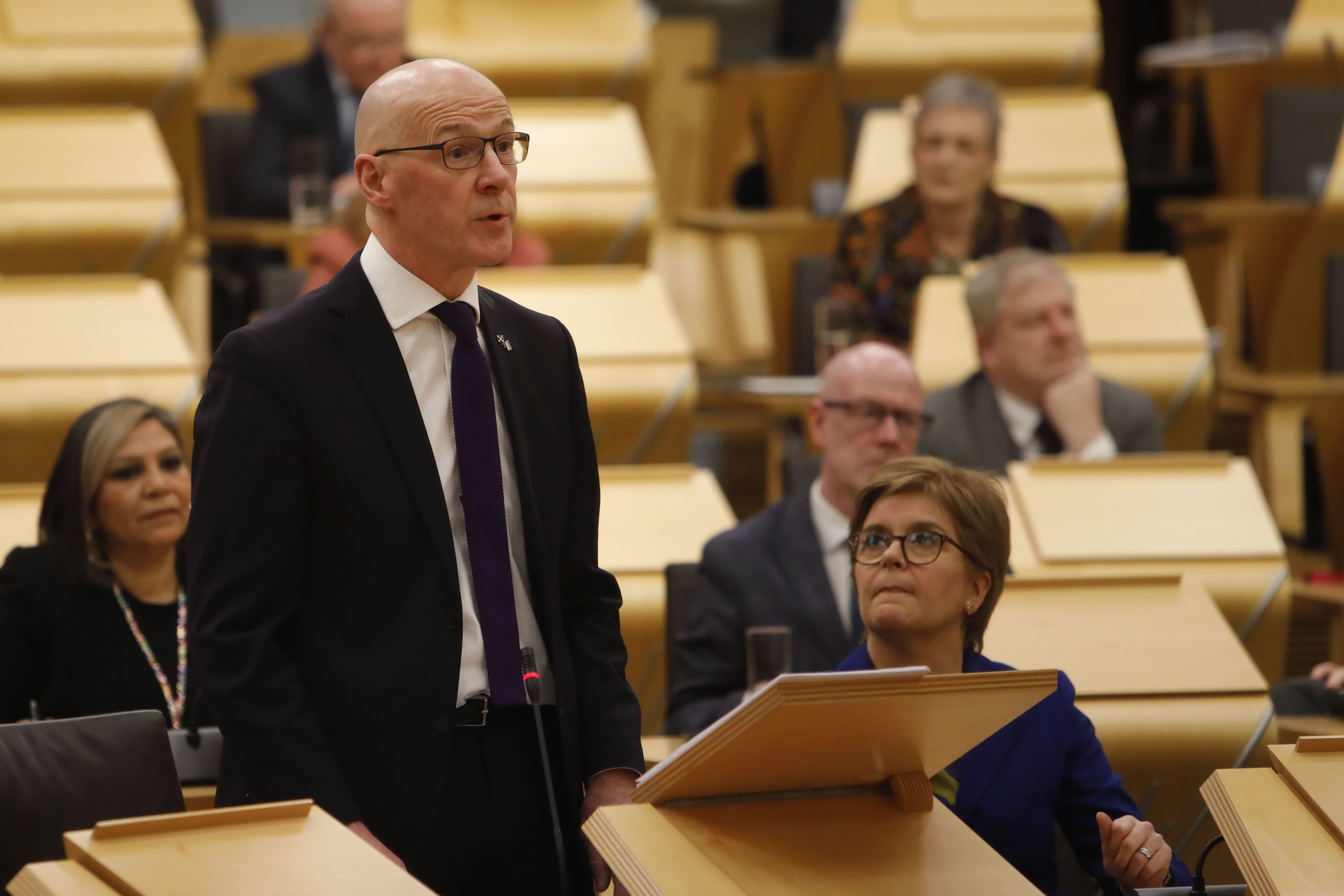 The Deputy First Minister laid out the budget on Thursday (Andrew Cowan/Scottish Parliament/PA)