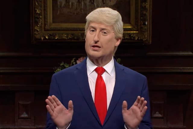 <p>James Austin Johnson appeared as Donald Trump during SNL’s cold open</p>