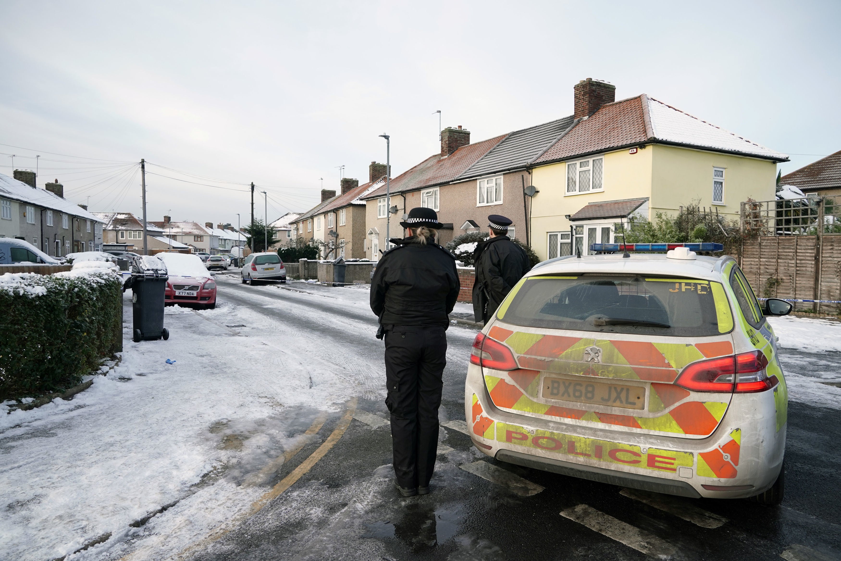 Police officers at the scene