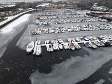 UK weather: Heavy rain warnings for three days as snow gives way to downpours 