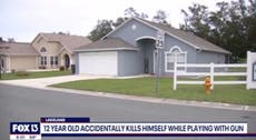 Boy, 12, accidentally shoots and kills himself during sleepover at friend’s house