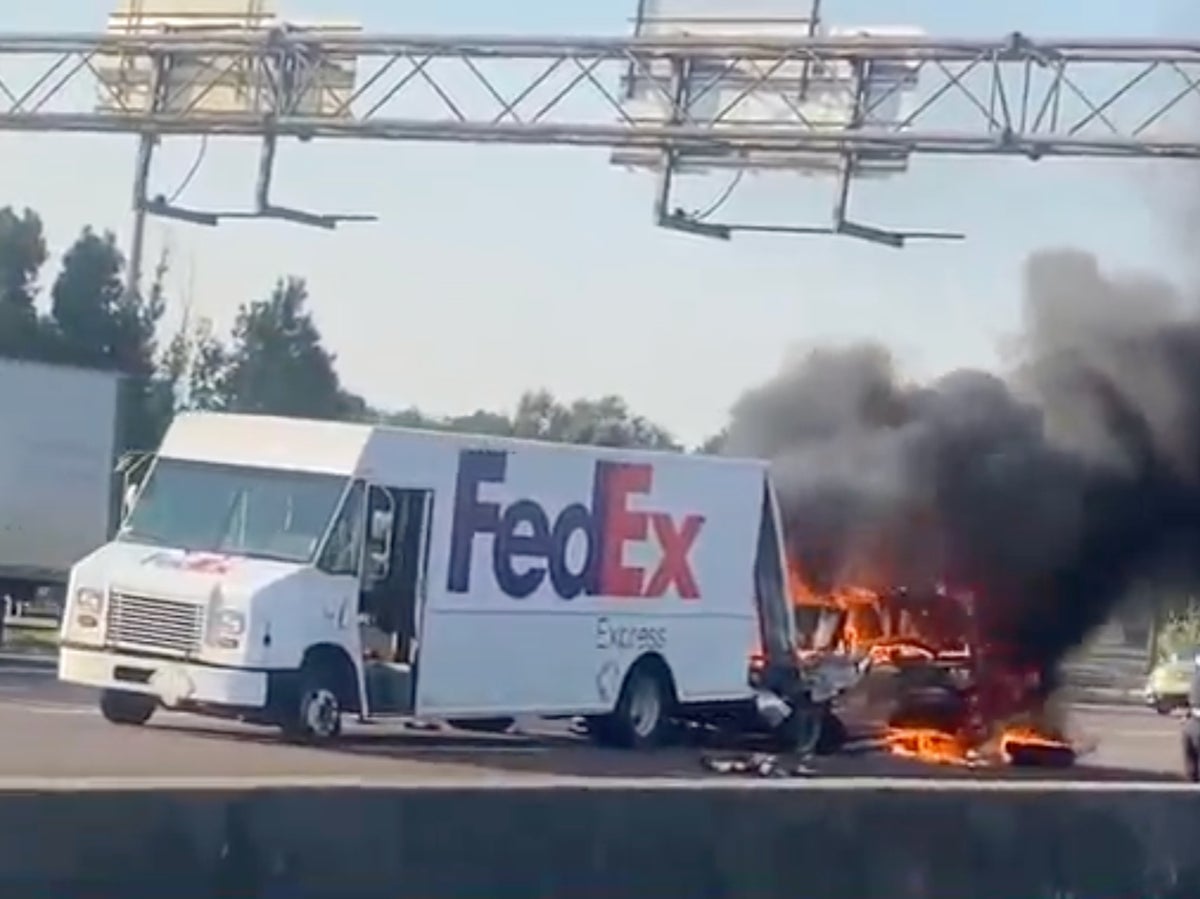 Widow sues FedEx claiming faulty tires caused fiery crash that killed her husband