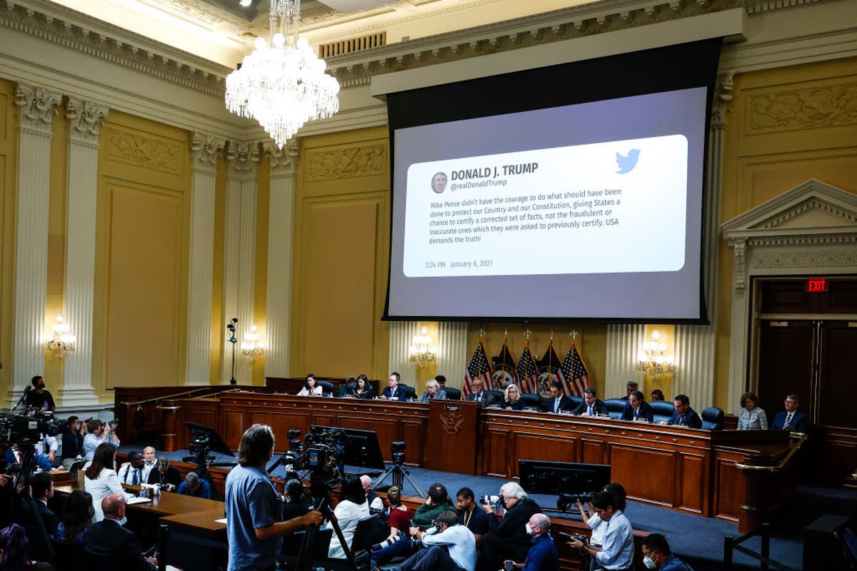 Last Jan 6 committee hearing: Trump promotes ‘peaceful’ Jan 6 tweets on Truth Social ahead of final House referrals