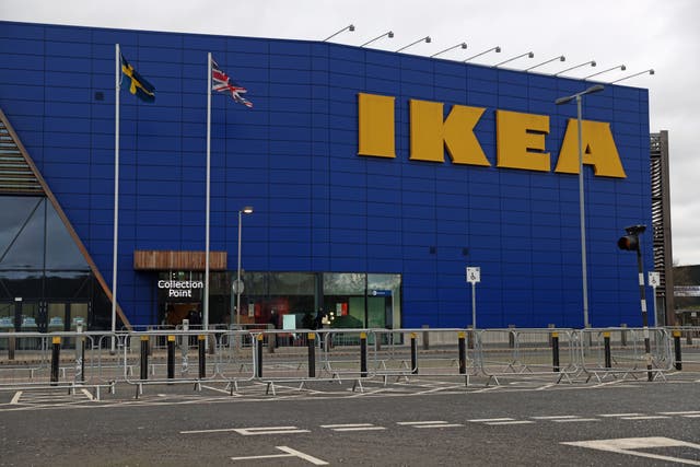 The return of shoppers to stores and price increases helped to buoy Ikea sales over the past year (Steve Paston/PA)