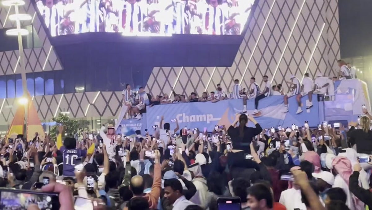 Argentina parade in Qatar after World Cup win against France