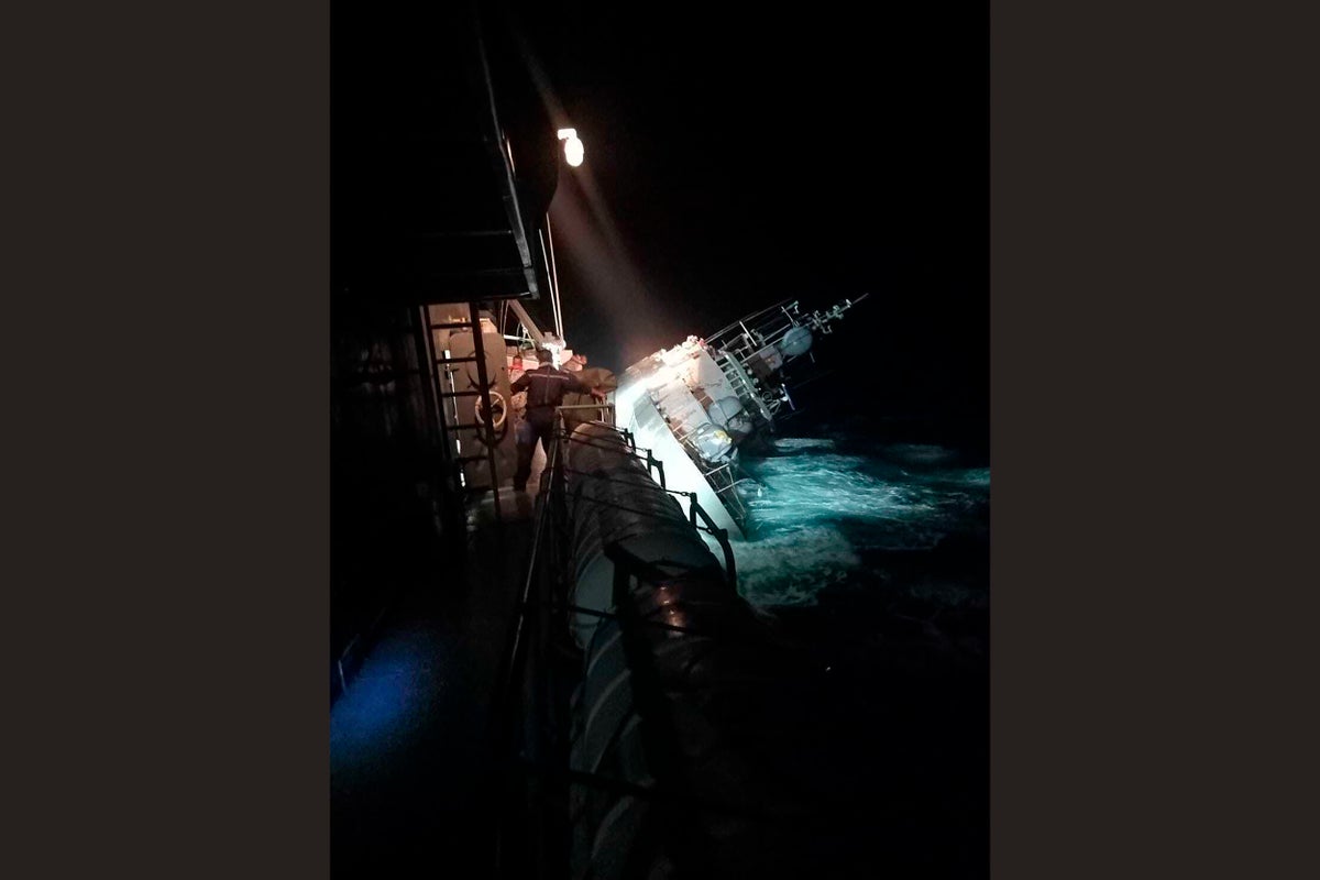Thai navy ship sinks, rescue underway for sailors in water