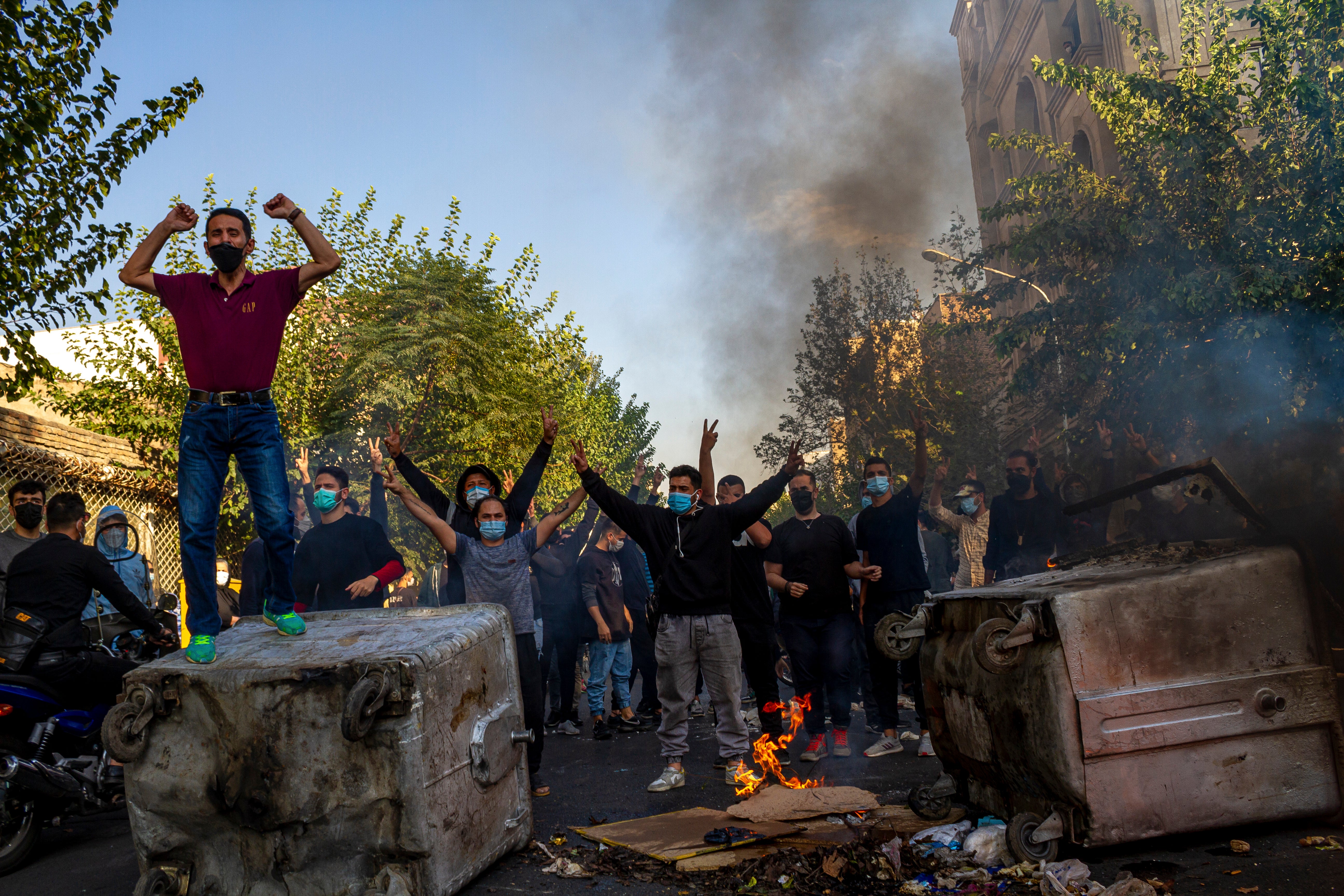 Iranians protest the death of 22-year-old Mahsa Amin