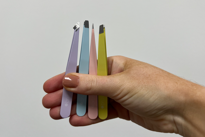Brushworks HD 4-piece combination tweezer set