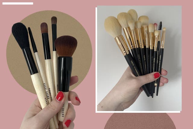 <p>Creamy formulas are best applied with densely packed brushes, while powder works well with fluffier styles    </p>