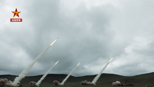 <p>China’s People’s Liberation Army conducts series of live-fire drills of long-range rocket artillery in southwest China, near the Indian border </p>