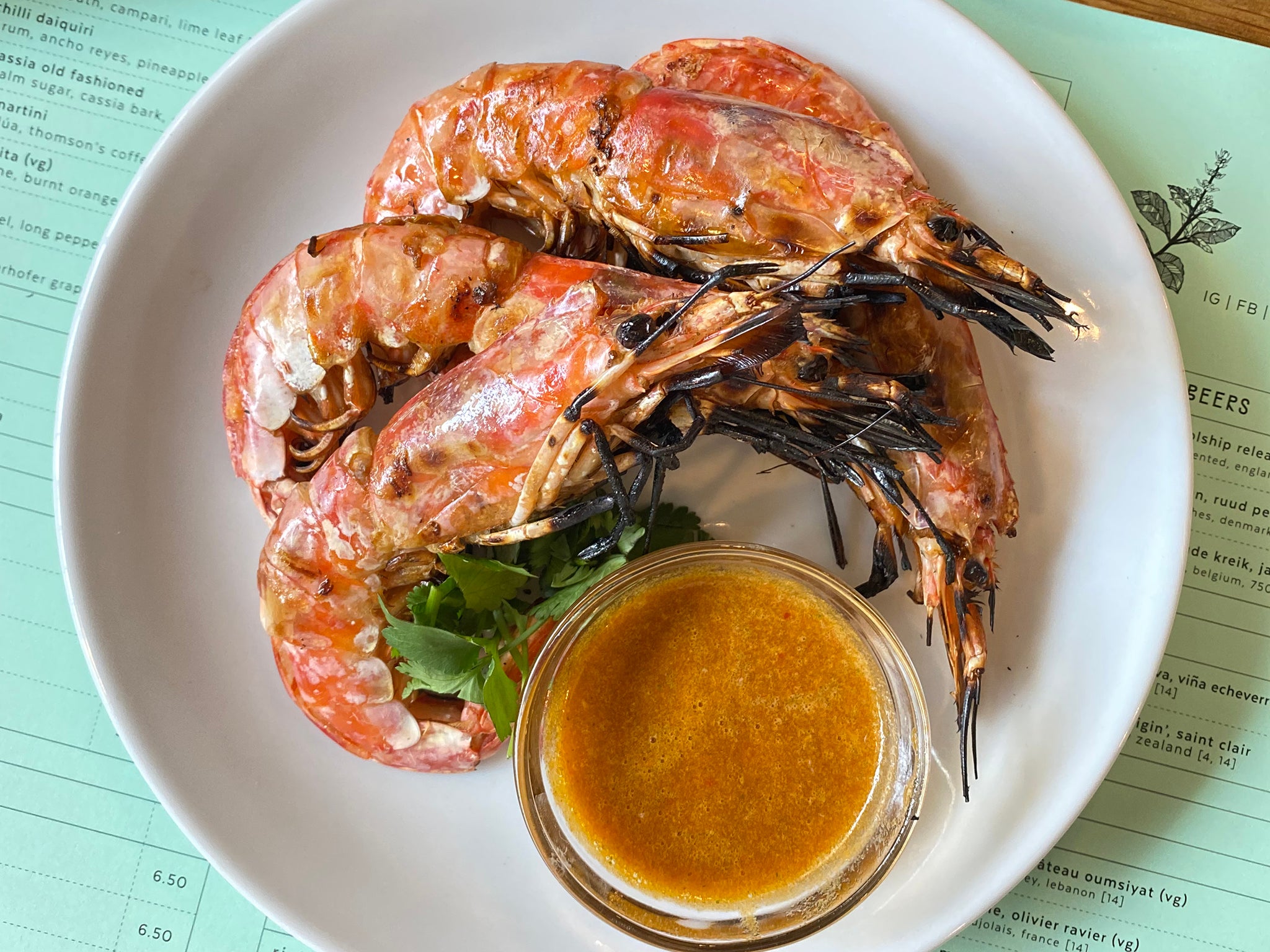 A spicy Thai dipping sauce brings the heat to these grilled prawns