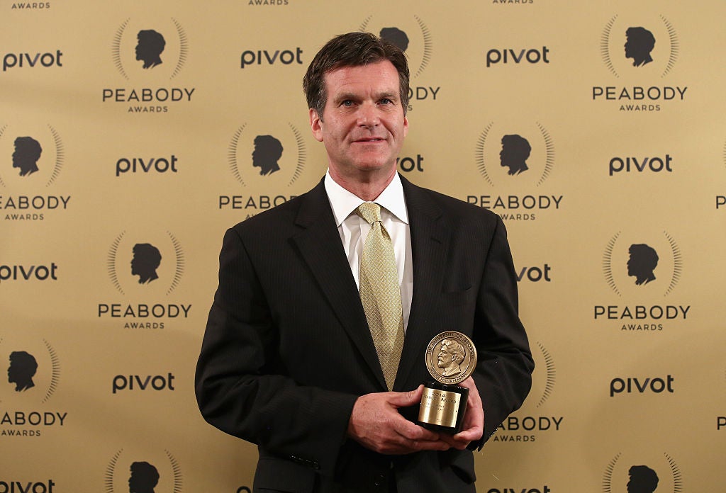 Drew Griffin poses with his award at The 74th Annual Peabody Awards Ceremony at Cipriani Wall Street on 31 May 2015 in New York City