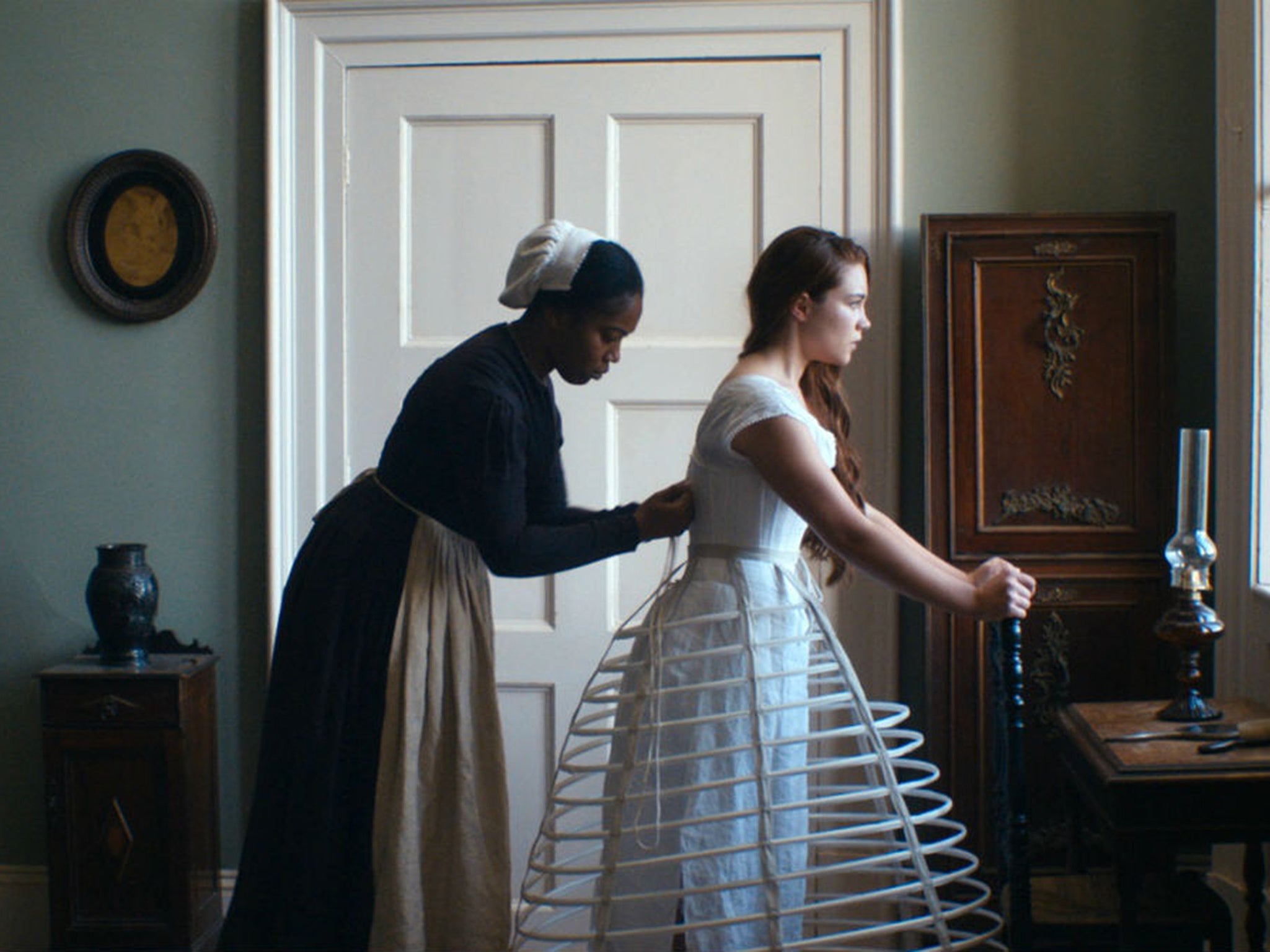 Naomi Ackie alongside Florence Pugh in ‘Lady Macbeth’