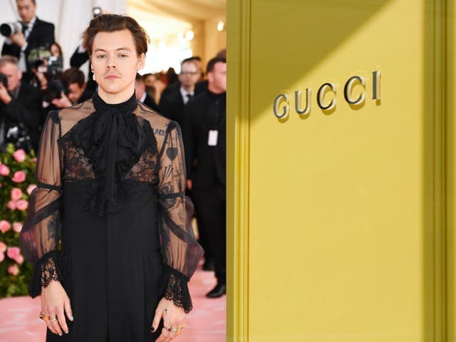 <p>Harry Styles and Gucci questioned over ad featuring teddy bear T-shirts and child-sized mattress</p>