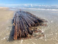 North Carolina shipwreck remains a mystery after being revealed by waves