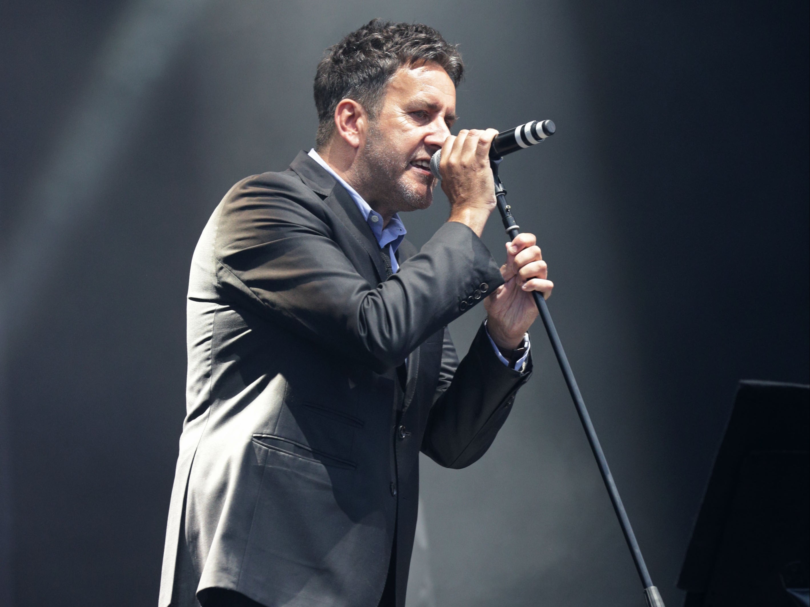 Terry Hall of The Specials on the Main Stage, at the Isle of Wight Festival in Seaclose Park, Newport