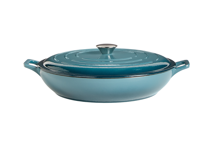 John Lewis cast iron shallow casserole dish