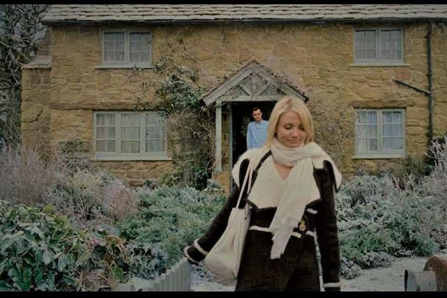 <p>Cameron Diaz at Iris cottage in the film The Holiday</p>