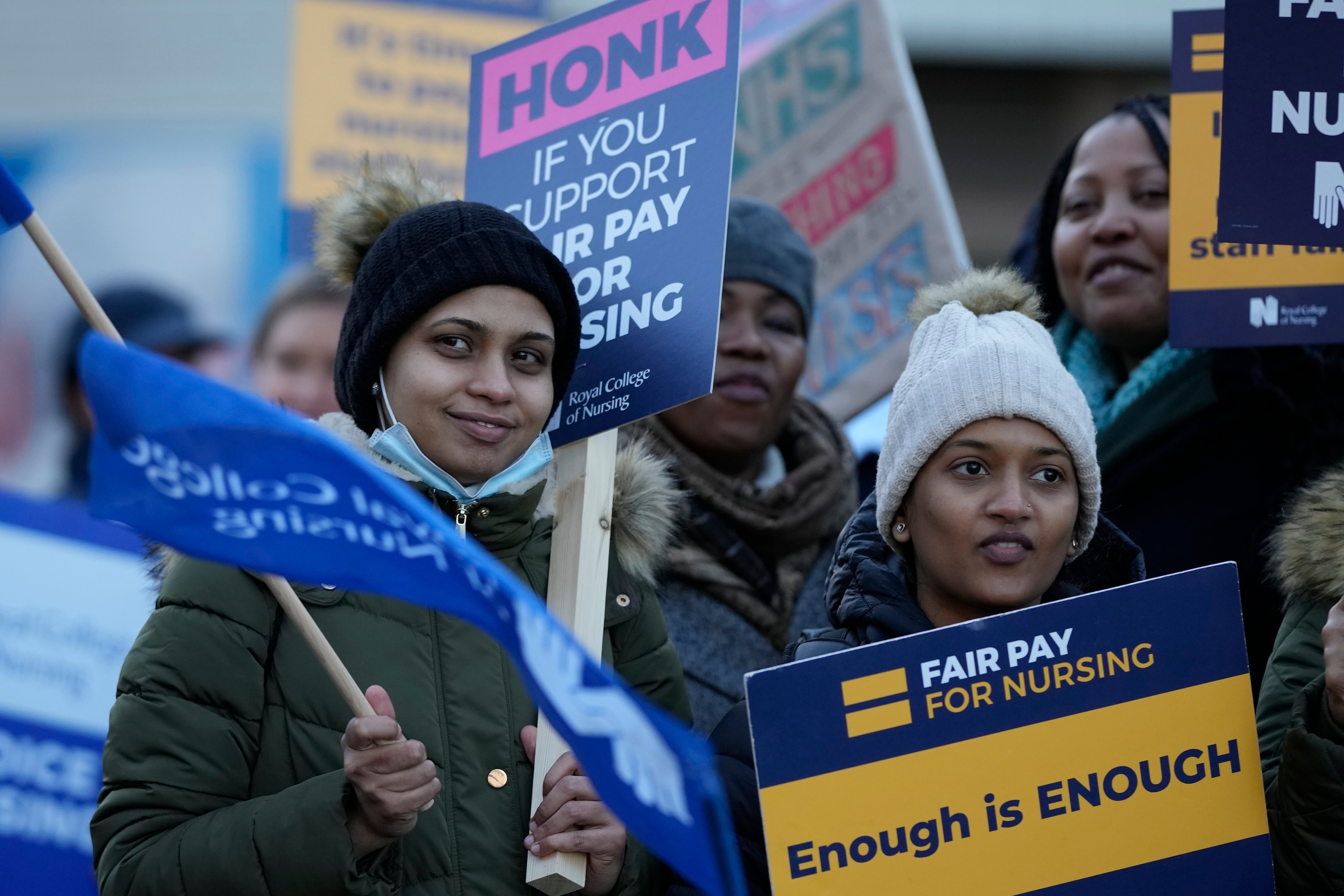 Britain Nurses Pay Strike