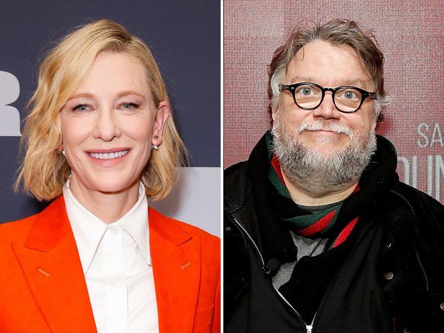 <p>Cate Blanchett and Guillermo del Toro</p>