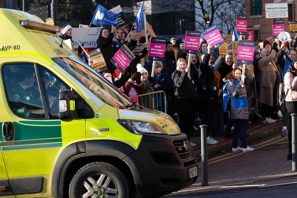 Just 1 in 10 people blame nurses for NHS strike as pressure mounts on ...