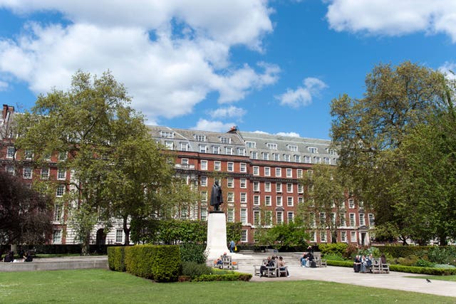 Grosvenor Square in London was ranked in Halifax’s top 10 most expensive streets list (Alamy/PA)