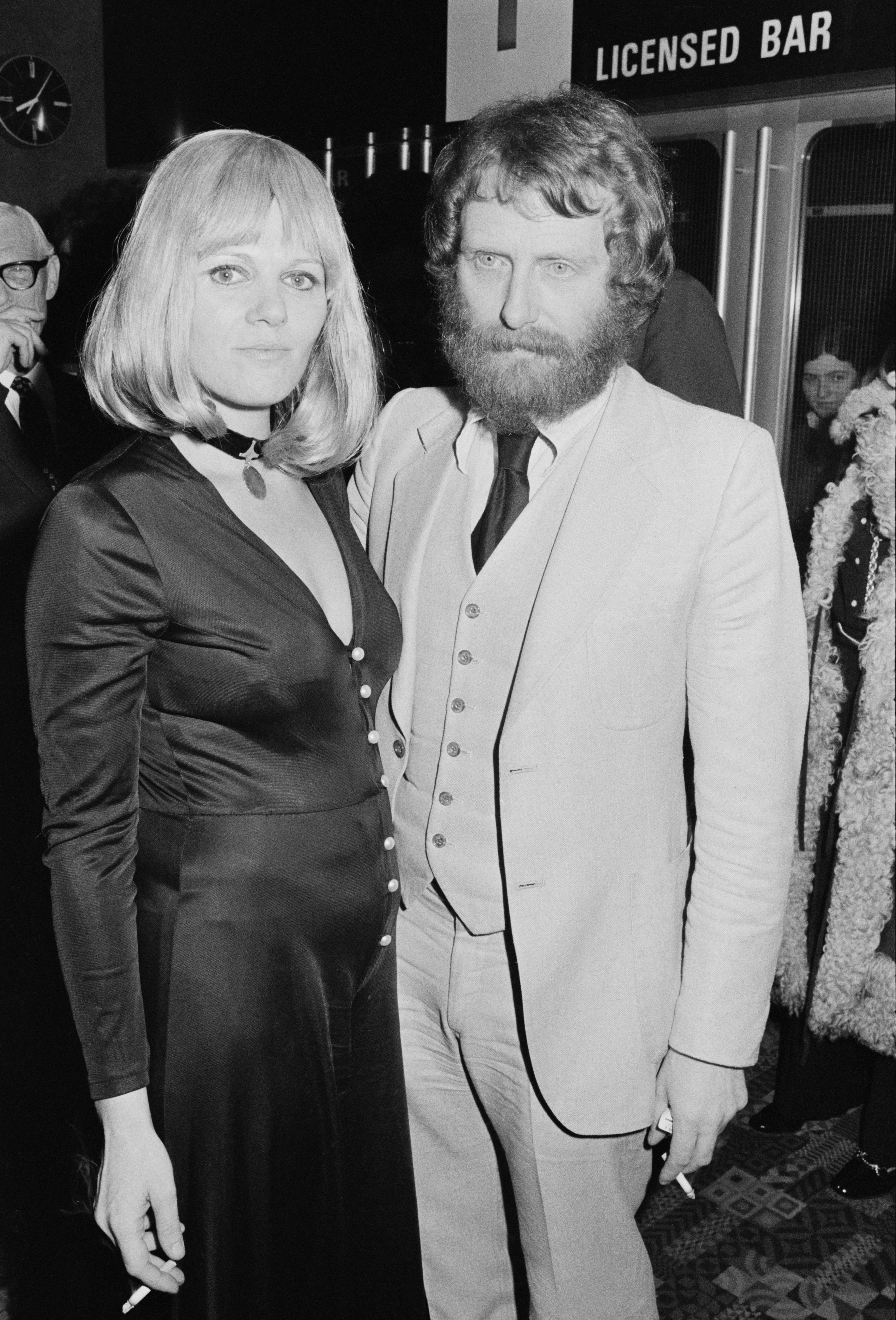 Hodges with a friend at a screening of ‘Get Carter’ in 1971