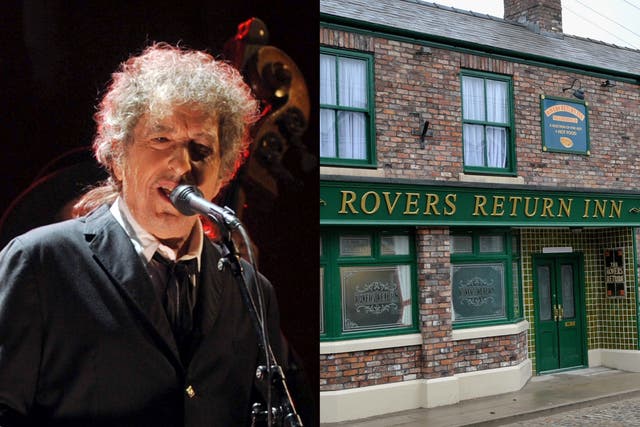 <p>Bob Dylan, Rovers Return Inn</p>