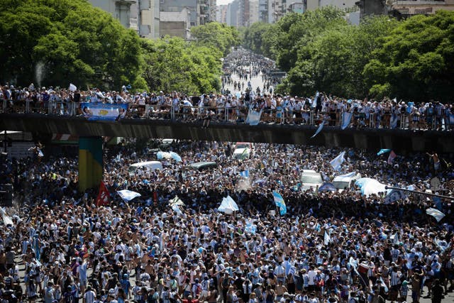 <p>Millions of fans have been celebrating Argentina’s World Cup victory </p>