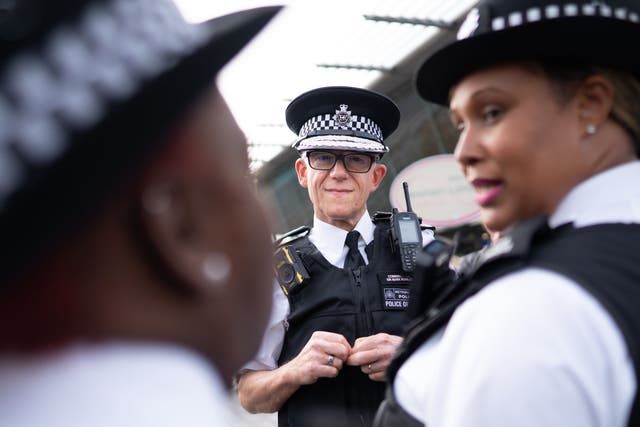 Metropolitan Police Commissioner Sir Mark Rowley said it will seem unfair to officers who cannot legally strike that they have to fill in for public sector workers who have walked out (Stefan Rousseau/PA)
