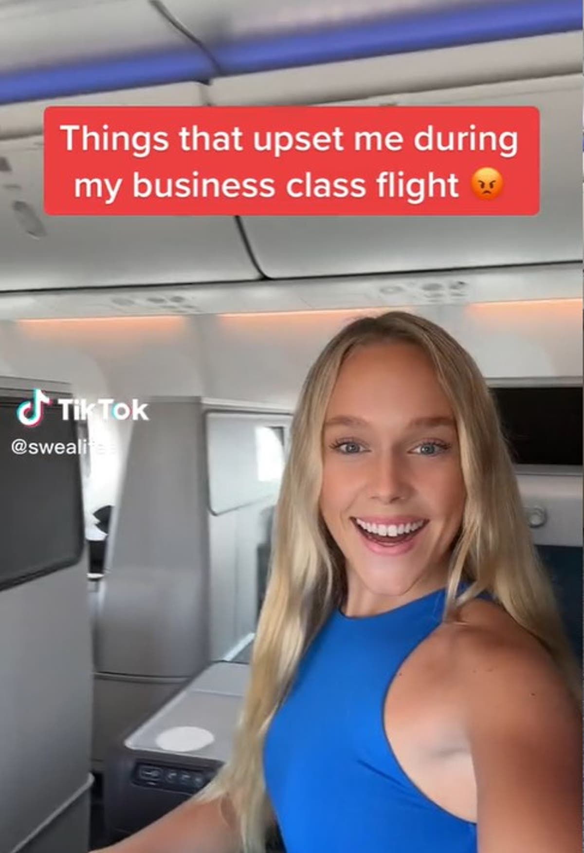 Travel influencer’s list of business class ‘complaints’ goes viral