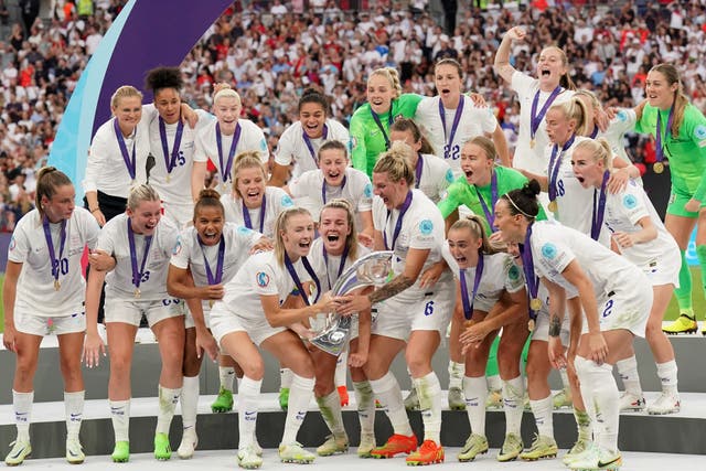 England were crowned European champions at Wembley (Jonathan Brady/PA)