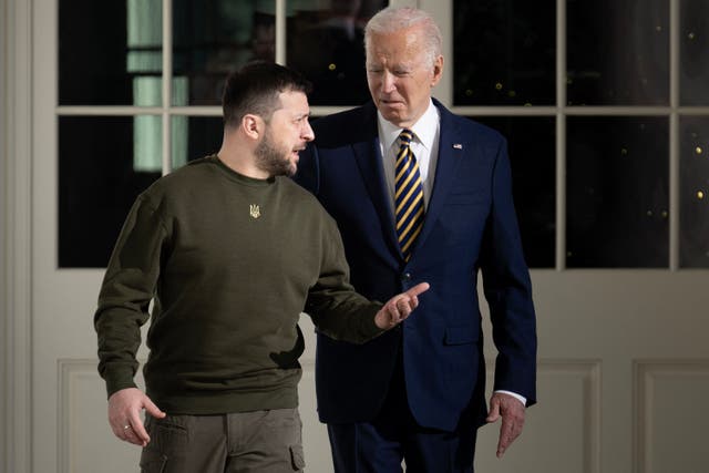 <p>Biden says the US and Ukraine would continue to project a ‘united defence’ </p>