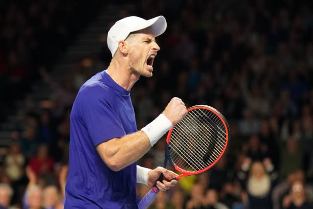 Andy Murray, pictured, edged to victory in his first Battle of the Brits match this week (Jane Barlow/PA)