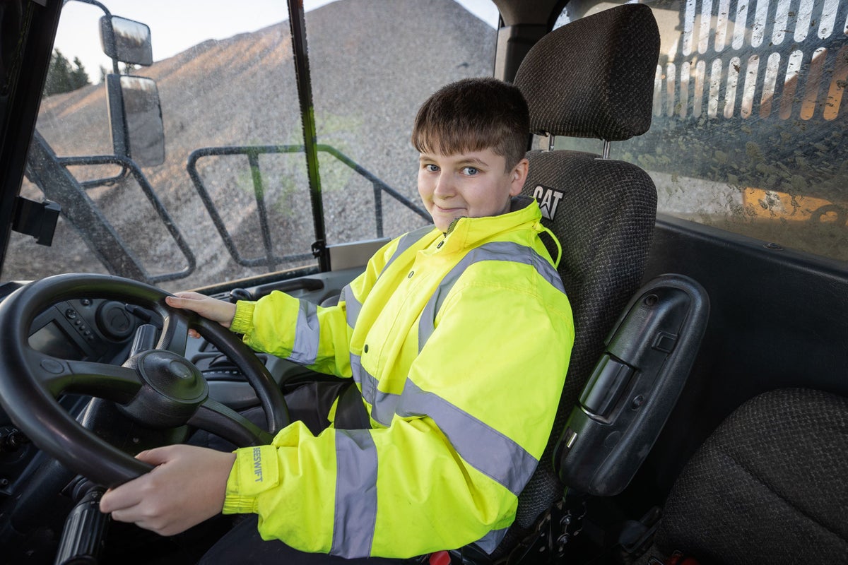 Youngster Jay qualifies to drive dump truck at just 13