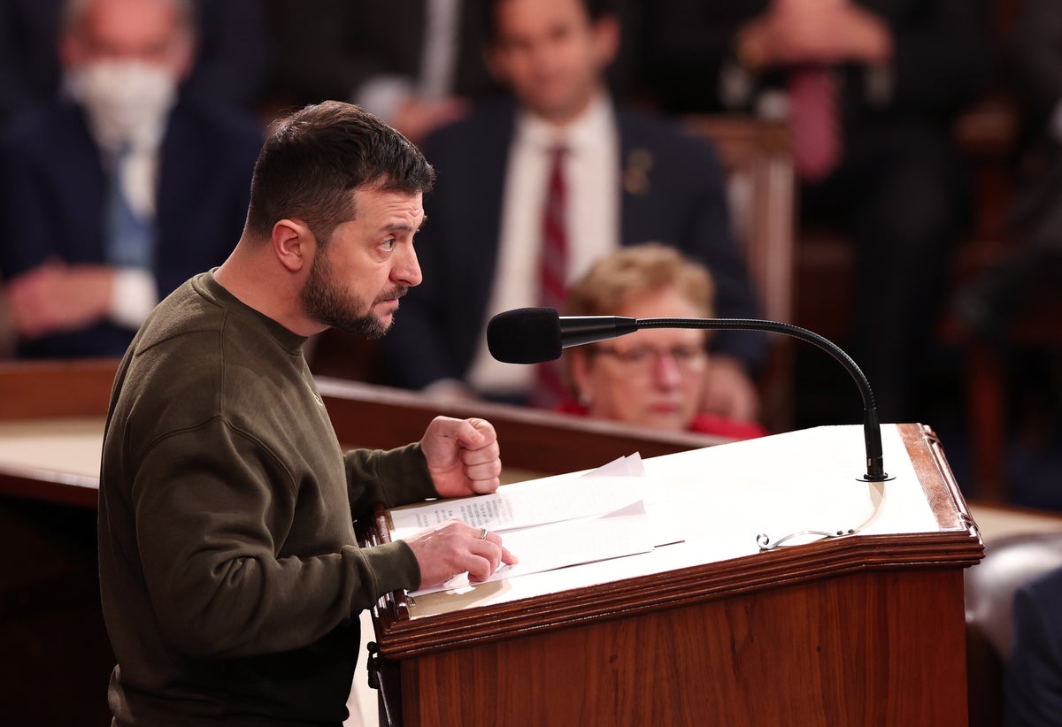 Zelensky invokes US fighting in Battle of the Bulge as he insists Ukraine is ‘alive and kicking’ in address to Congress