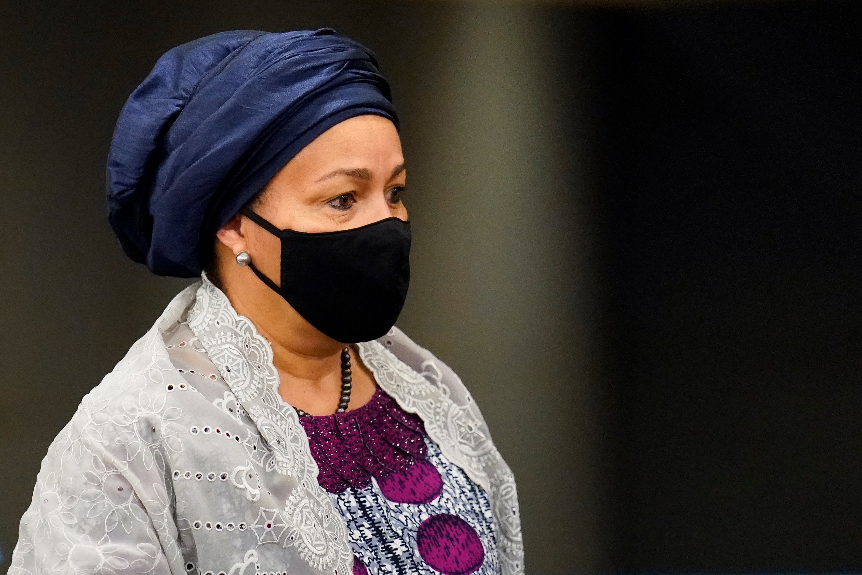 Amina Mohammed, deputy secretary-general of the United Nations, arrives at the UN headquarters