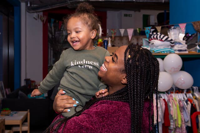 <p>Sonia Amado and her 2-year-old Noah were helped by Little Village, a charity that supports families with babies and children under five living in poverty across London</p>