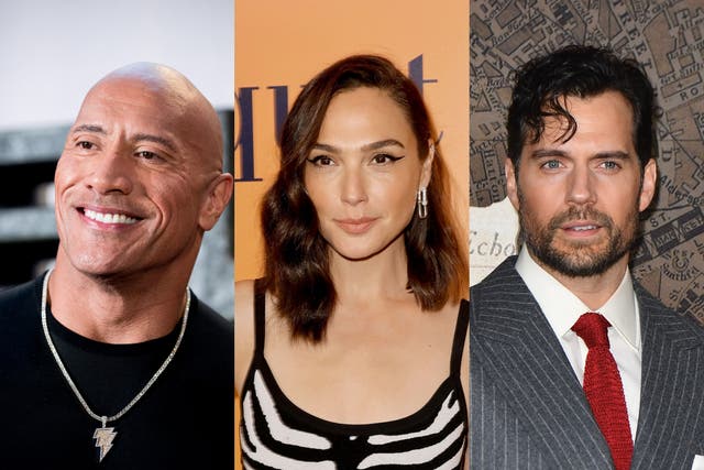 <p>Dwayne Johnson, Gal Gadot, Henry Cavill</p>