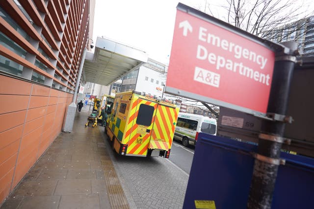 The majority of ambulance trusts in England were in so-called critical incident status this week (James Manning/PA)