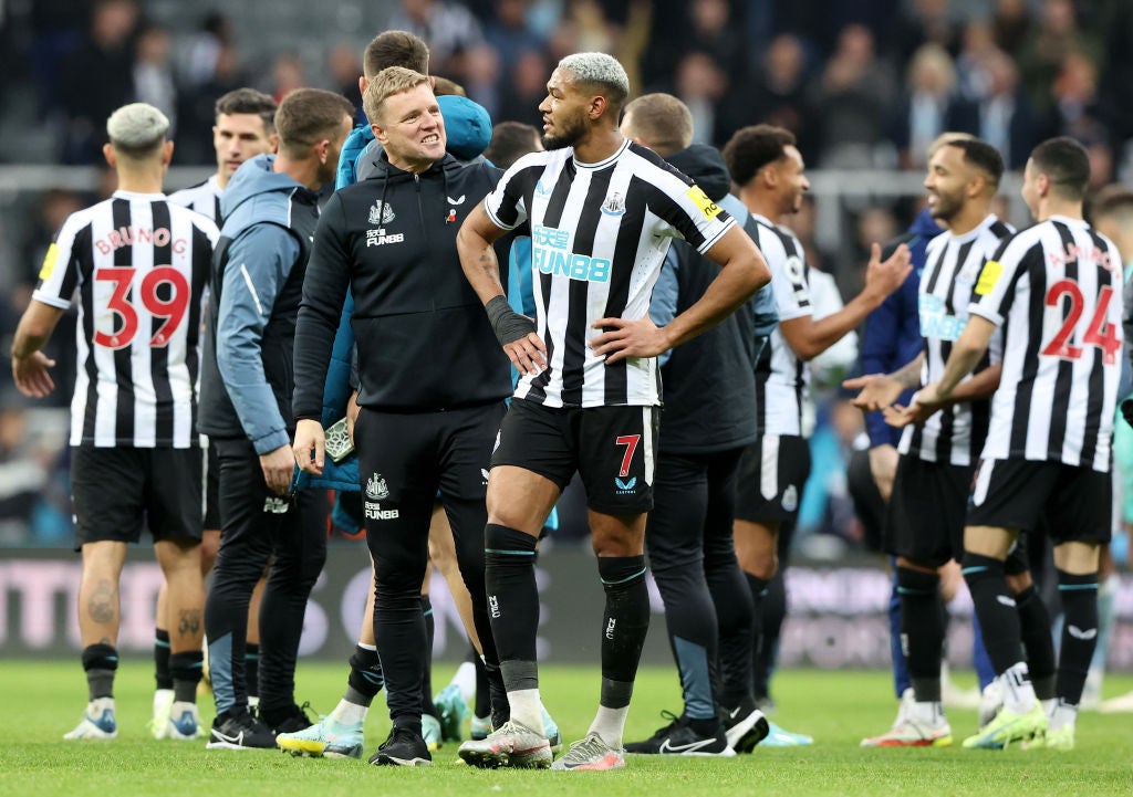 Eddie Howe is eyeing a Champions League spot for his Newcastle side