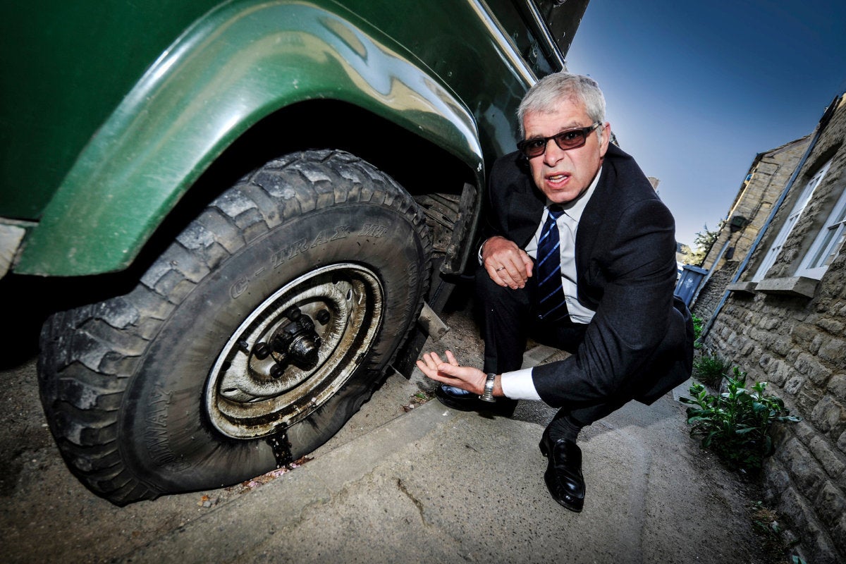 Guy Ker, photographed in 2014 when he spoke to the Oxford Mail about a mystery tyre slasher in Charlbury.