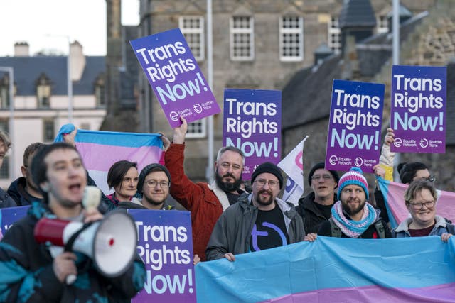 The Bill will make it easier for trans people to obtain a gender recognition certificate (Jane Barlow/PA)
