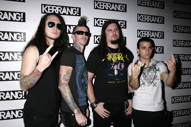 Trivium arrive for the Kerrang Awards at the Brewery, London, in 2008 (Yui Mok/PA)