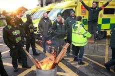 Strike news – live: Ambulance workers confirm more walkouts as NHS faces new pressure