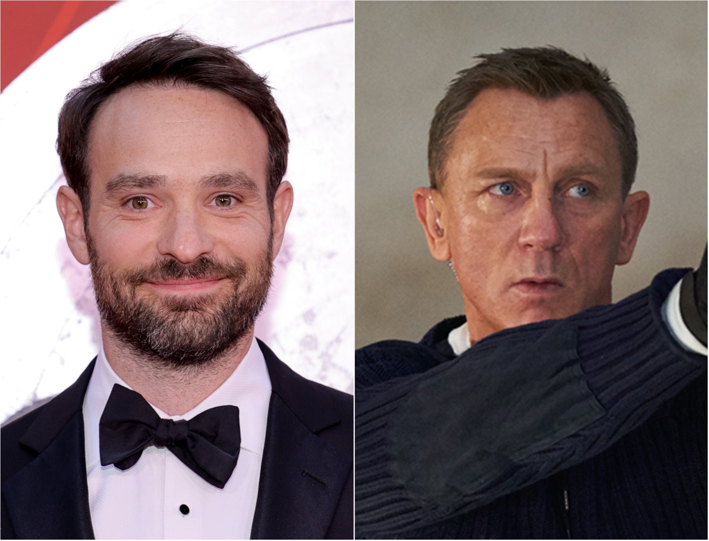 Charlie Cox (left) and Daniel Craig as James Bond