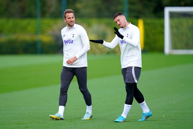Matt Doherty, right, feels Harry Kane will get over his World Cup pain by scoring ‘a lot of goals’ for Tottenham (Adam Davy/PA)