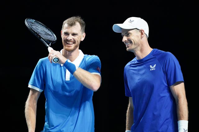 Scotland’s Jamie Murray, left, and Andy Murray won the final doubles match (Jane Barlow/PA)