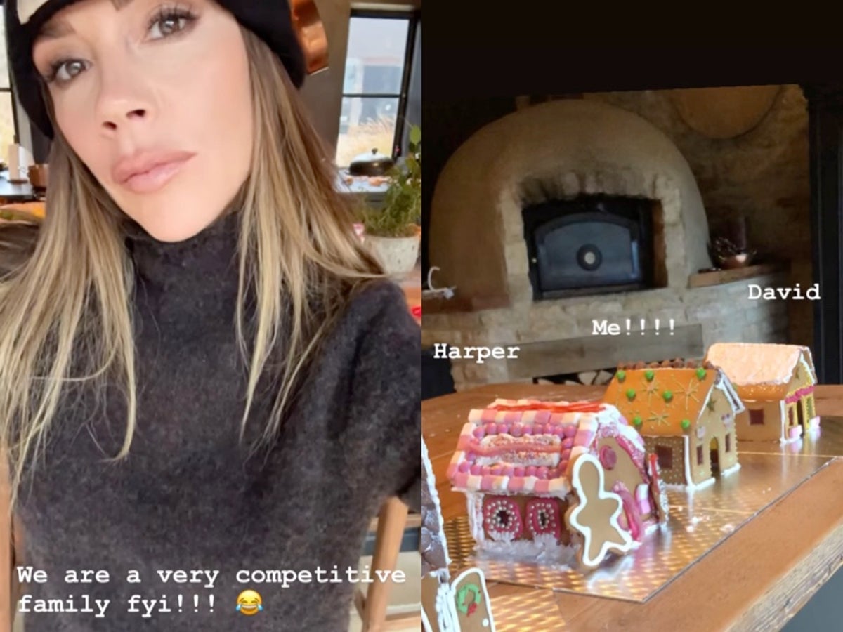 Victoria and David Beckham get ‘competitive’ during gingerbread house decorating contest