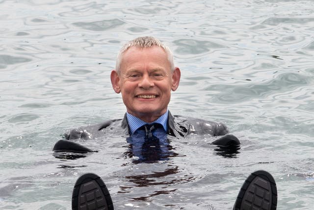 <p>The doctor is out: Martin Clunes is making his final appearance as Doc Martin in a new Christmas special </p>